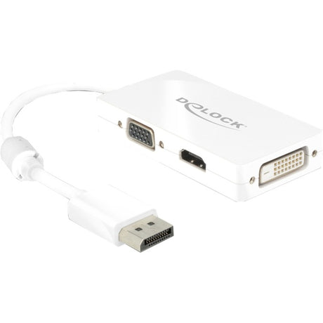 Delock adapter displayport > vga hdmi dvi (biały, 0,16 m)