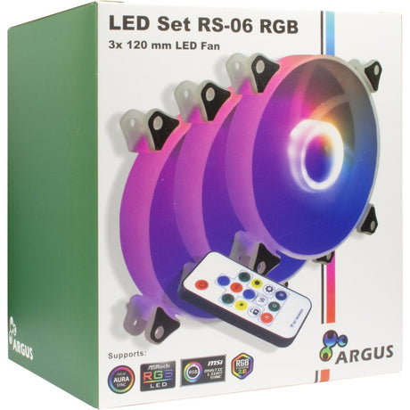 Zestaw wentylatorów Inter-tech Argus RGB Fans RS-06 (3 sztuki, 120 x 120 x 25 mm, pwm)