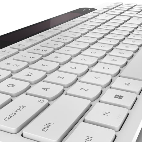 Samoładująca klawiatura Bluetooth Lenovo 800 (biała, układ US (QWERTY), tłok, 100%, przełącznik tłokowy, Bluetooth 5.1, USB-C)