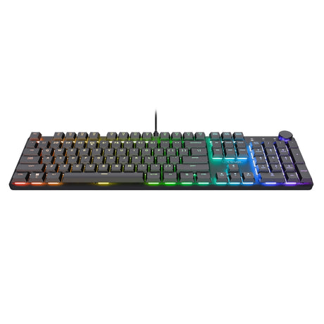 Mechaniczna klawiatura do gier Trust GXT 866 Torix (czarna, układ US (QWERTY), Huano Red, 100%, RGB)