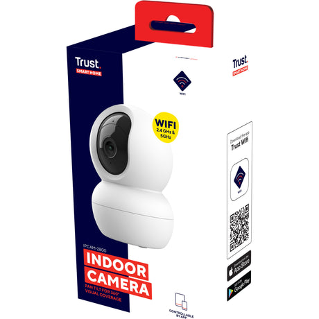 Zaufaj kamerze bezpieczeństwa ipcam-2800 360° (biała, WiFi 2,4 lub 5 GHz)
