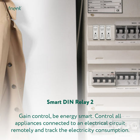 Przekaźnik przekaźnikowy Frient smart din (jasnoszary, zigbee)