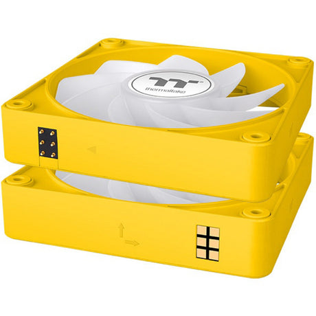 Thermaltake ct120 ex Reverse Argb Sync Wentylator chłodzący komputer Bumblebee (zestaw 3 wentylatorów) Wentylatory obudowy (żółty, 3 sztuki, 120 x 120 x 25 mm, pwm)