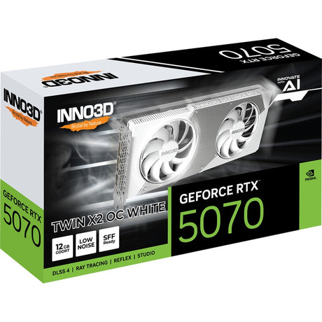 Inno3d geforce rtx 5070 twin x2 oc biała karta graficzna (biała, dlss 4, 3x display port, 1x hdmi 2.1)