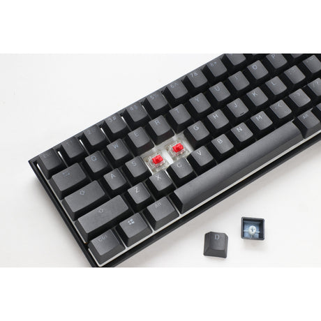 Klawiatura mechaniczna Ducky mecha pro sf rgb (czarna, układ us (qwerty), wiśnia mx czerwona, 65%, diody rgb, pbt double-shot)