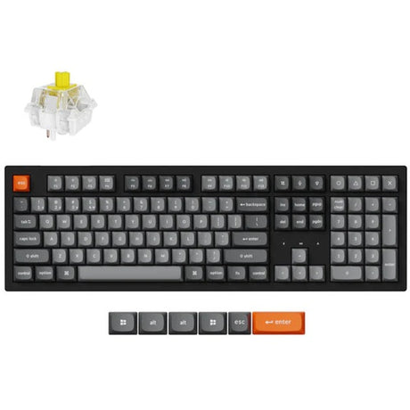 Klawiatura mechaniczna Keychron k10 max-b4 rgb (czarna, układ us (qwerty), super banan, 100%, diody rgb, osa double-shot pbt, usb-c | 2,4 ghz | bluetooth 5.1)