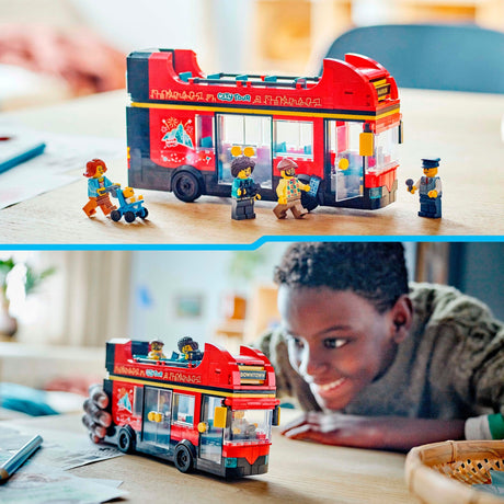 Czerwony piętrowy autobus turystyczny Lego City - 60407
