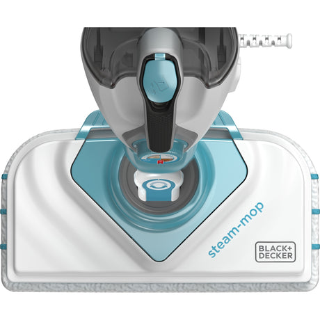 Mop parowy Black+decker bhsm1610dsm 1600 W ze steamitt, stopką delta i 15 akcesoriami do odkurzacza parowego (biały niebiesko-szary)