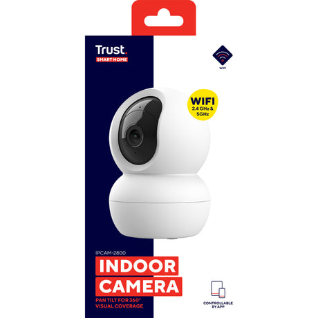 Zaufaj kamerze bezpieczeństwa ipcam-2800 360° (biała, WiFi 2,4 lub 5 GHz)