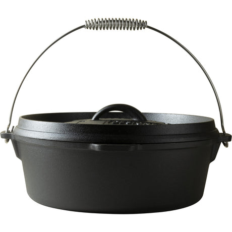 Patelnia do gotowania The Windmill Dutch Oven 6 qt bez nóg (czarna, ø 31,5 cm | 5,9 litra)