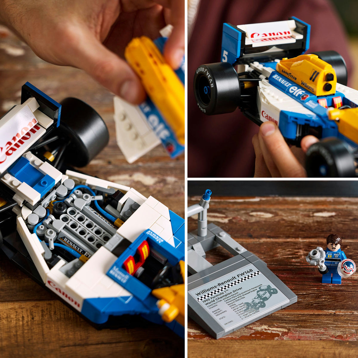 Lego ikony Williams Racing Fw14b i samochód Formuły 1 Nigela Mansella - 10353