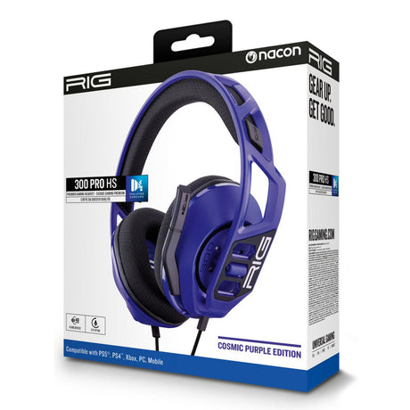 Nacon Rig 300 Pro HS Cosmic Over-Ear Gamingowy zestaw słuchawkowy (fioletowy, Playstation 4, Playstation 5, Windows, Nintendo Switch)