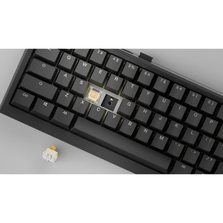 Klawiatura mechaniczna Ducky one x mini bezprzewodowa rgb (czarna, układ amerykański (qwerty), indukcyjna, 60%, z możliwością wymiany podczas pracy, pbt, 2,4 ghz | bluetooth | usb-c)
