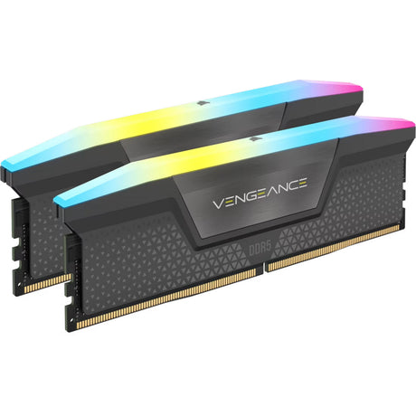 Corsair vengeance rgb 32 gb ddr5-6000 (2x 16 gb) werkgeheugen (zwart, cmh32gx5m2d6000z38, expo)
