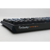Ducky one 3 pro, klawiatura do gier (czarna, układ amerykański, wiśnia mx2a speed silver, dioda rgb, double-shot pbt, mechanika szarlatanu, hot swap)