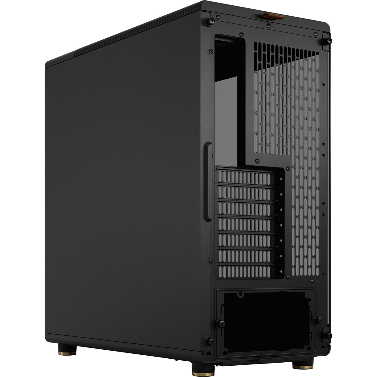 Obudowa North Midi Tower o konstrukcji fraktalnej (kolor czarnego drewna | 2x USB-A | 1x USB-C | szkło hartowane)