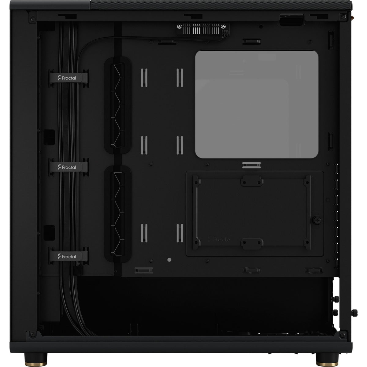 Obudowa North Midi Tower o konstrukcji fraktalnej (kolor czarnego drewna | 2x USB-A | 1x USB-C | szkło hartowane)