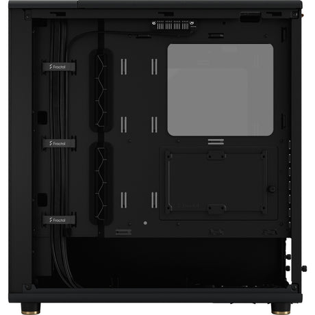 Obudowa North Midi Tower o konstrukcji fraktalnej (kolor czarnego drewna | 2x USB-A | 1x USB-C | szkło hartowane)
