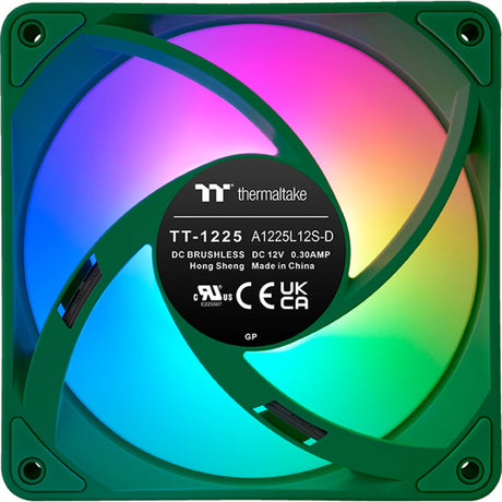 Thermaltake ct120 ex argb Sync wentylator chłodzący do komputera wyścigi zielony (zestaw 3 wentylatorów) wentylatory do obudowy (zielony, 3 sztuki, 120 x 120 x 25 mm, pwm)