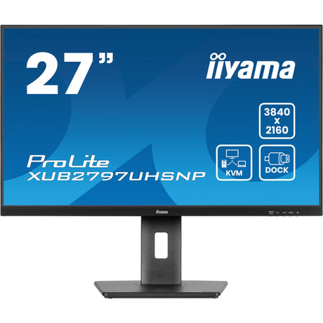 Monitor Iiyama prolite xub2797uhsnp-b1 27 4k UHD (czarny, hdmi, display port, 4x usb-a, usb-c, rj-45)