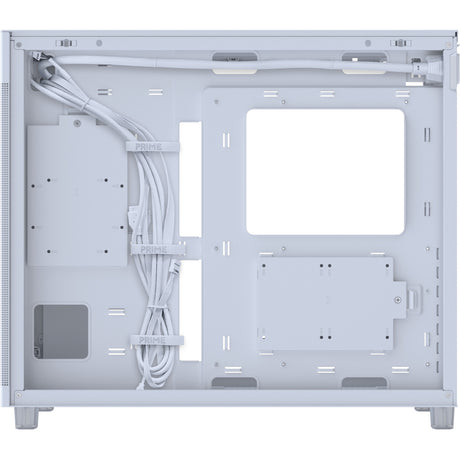 Asus Prime Ap303 - Obudowa Midi Tower z panelem ze szkła hartowanego (biała | 2x USB-A | 1x USB-C | Szkło hartowane)