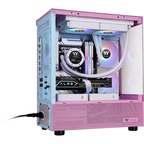 Obudowa mini tower Thermaltake View 170 tg argb (różowy | 2x usb-a | rgb | szkło hartowane)
