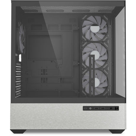 Obudowa midi tower Sharkoon ak7 argb (czarna | 2x USB-A | 1x USB-C | RGB | szkło hartowane)