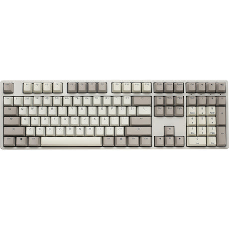 Ducky Origin vintage, klawiatura (szara, układ amerykański, wiśniowy mx niebieski, hot swap, podwójne klawisze pbt)