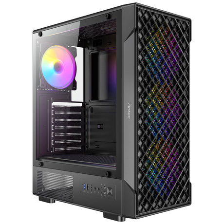 Obudowa midi tower Antec vx320 argb (czarna | 3x usb-a | szkło hartowane)