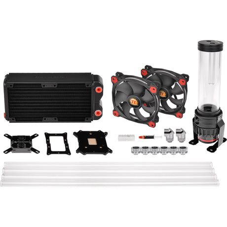 Thermaltake Pacific Gaming RL240 D5 Zestaw do chłodzenia wodą z twardą rurką Chłodzenie wodne (czarny czerwony)