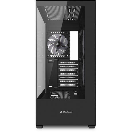 Obudowa midi tower Sharkoon sk6 argb (czarna | 2x usb-a | rgb | szkło hartowane)