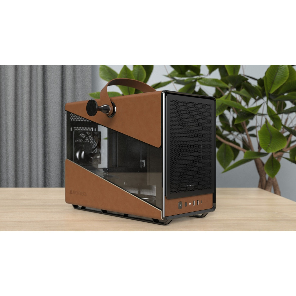 Obudowa midi tower Montech Heritage Pro (czarno-beżowy | 2x USB-A | 1x USB-C)