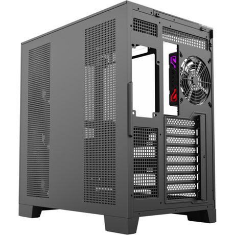 Obudowa Xyz PC Gear Tesseract A-RGB Midi Tower (czarna | 2x USB-A | 1x USB-C | RGB | Szkło hartowane)