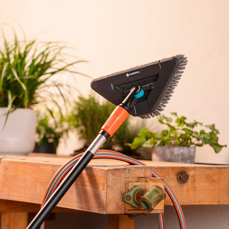 Gardena cleansystem rączka szczotka miękka flex szczotka do mycia (szara, 18812-20)