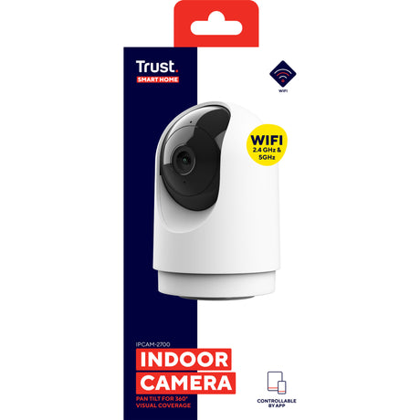 Zaufaj kamerze bezpieczeństwa ipcam-2700 360° (biała, WiFi 2,4 lub 5 GHz)