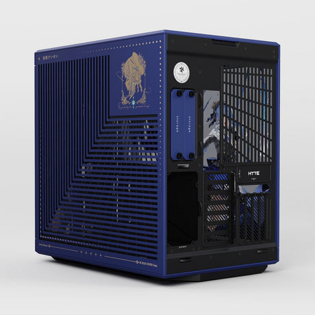 Obudowa midi tower Hyte hoshimachi suisei y70 (niebieska | 2x USB-A | 1x USB-C | szkło hartowane)