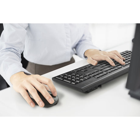 Zestaw stacjonarny z akumulatorami Kensington km270 eq – bezprzewodowy zestaw stacjonarny (czarny, układ US (qwerty), membrana, 100%, bluetooth, 2,4 GHz)