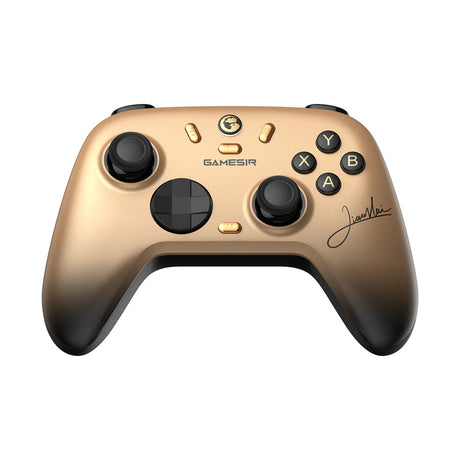 Wieloplatformowy bezprzewodowy kontroler gier Gamesir Nova 2 Lite Champion Edition (złoty czarny, przełącznik, PC, Android i iOS, Bluetooth 2,4 GHz USB)