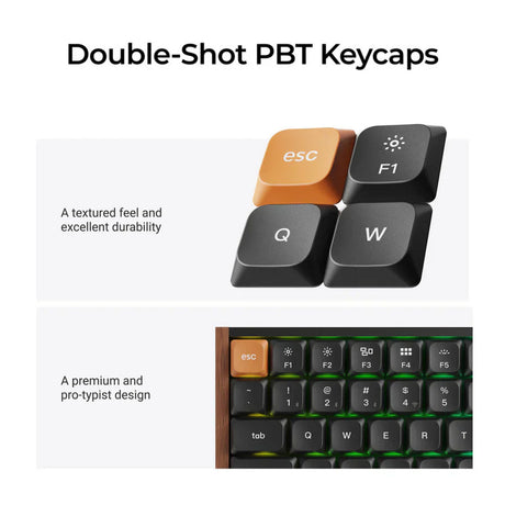 Keychron k3 max se qmk bezprzewodowa, niestandardowa klawiatura mechaniczna (czarna, układ amerykański (qwerty), banan mleczny, 75%, rgb, hot swap, 2,4 ghz | bluetooth 5.3 | usb-c)