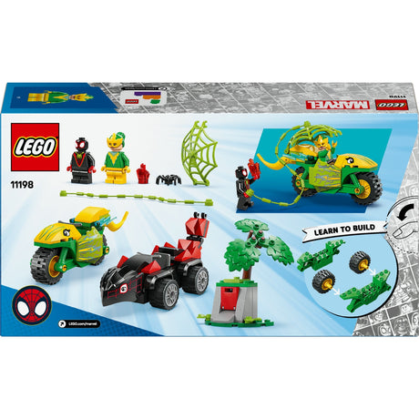 Lego Spidey 11198 Pościg pająka i elektro z pojazdami dinozaurów