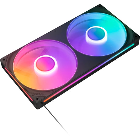 Wentylatory rdzeniowe Nzxt f280 rgb (czarne, 2 sztuki, 280 x 140 x 26 mm)
