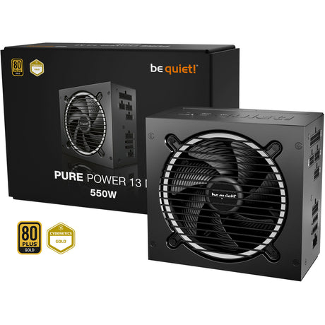 Bądź cicho! Modułowy zasilacz Pure Power 13 m o mocy 550 W (czarny, 1x 12 V-2x6, 2x pcie)