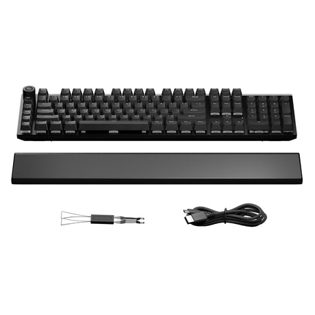 Bądź cicho! mechaniczna klawiatura do gier z lekkim mocowaniem, cicha dotykowa rgb (czarna, układ amerykański (qwerty), cicha dotykowa, 100%, argb, podwójne klawisze pbt)