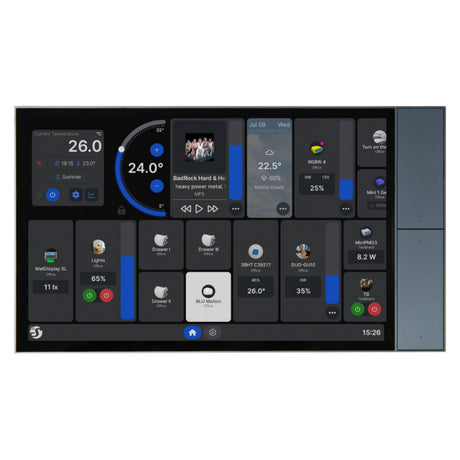 Panel sterowania Shelly z wyświetlaczem ściennym XL (szary, ekran dotykowy, Wi-Fi 6, Bluetooth 5.4)