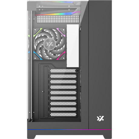 Obudowa Xyz PC Gear Tesseract A-RGB Midi Tower (czarna | 2x USB-A | 1x USB-C | RGB | Szkło hartowane)