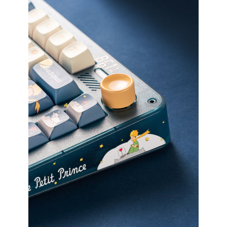 Iqunix Zx75 Sky Meet bezprzewodowa klawiatura mechaniczna (niebieska, układ amerykański (qwerty), gateron czerwony, 75%, diody rgb, możliwość wymiany podczas pracy, podwójny strzał pbt, 2,4 GHz | bluetooth 5.1 | usb-c)