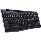 Klawiatura bezprzewodowa Logitech K270 (czarna, układ EU (QWERTY), gumowa kopułka)