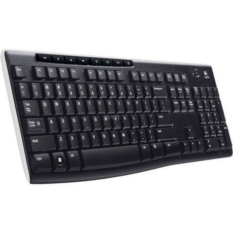 Klawiatura bezprzewodowa Logitech K270 (czarna, układ EU (QWERTY), gumowa kopułka)