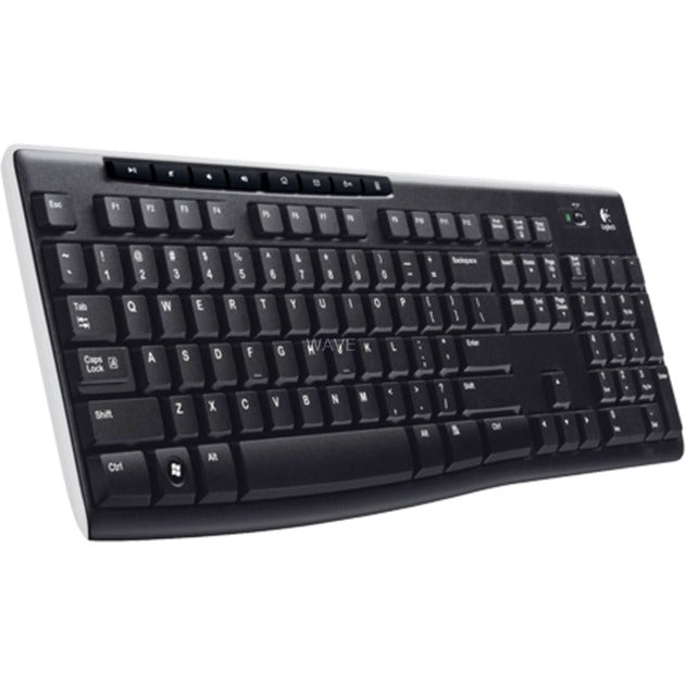 Klawiatura bezprzewodowa Logitech K270 (czarna, układ EU (QWERTY), gumowa kopułka)