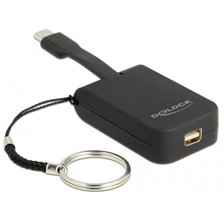 Delock Brelok na klucze z adapterem USB-C > mini display port (czarny, 4k 60 hz)